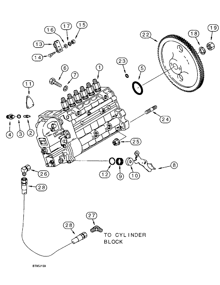 Схема запчастей Case IH 1666 - (3-06) - FUEL INJECTION PUMP AND DRIVE, 6T-830 ENGINE (02) - FUEL SYSTEM