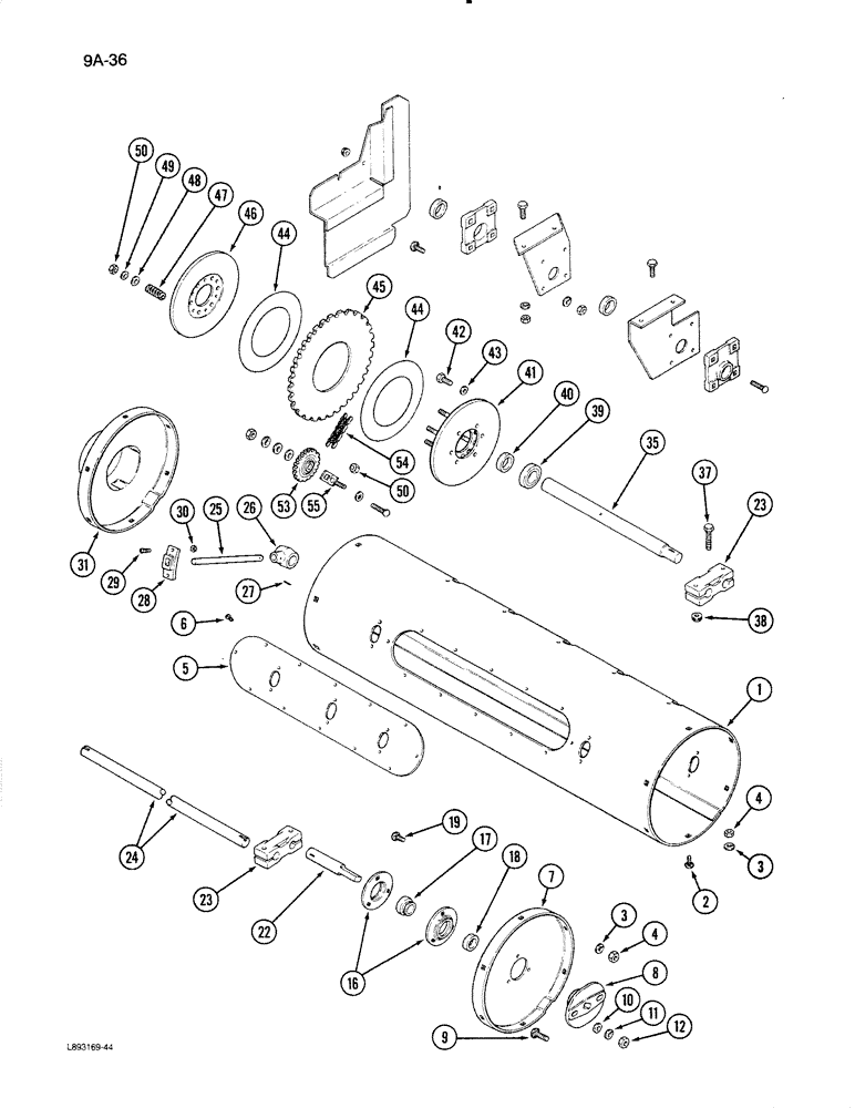 Схема запчастей Case IH 1670 - (9A-36) - FEEDER BEATER TUBE (13) - FEEDER