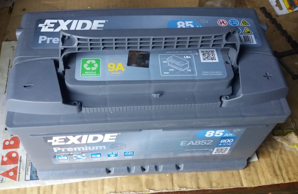 Замена аккумулятора, на Exide Premium EA852 - Volvo XC70, 2.