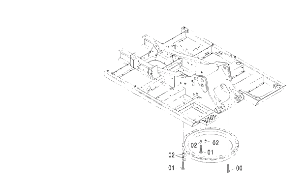 Схема запчастей Hitachi ZX250H-3G - 002 SWING BEARING SUPPORT 01 UPPERSTRUCTURE