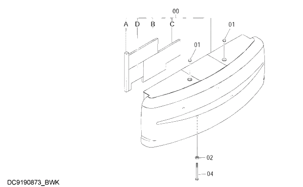 Схема запчастей Hitachi ZX240LC-3G - 005 COUNTERWEIGHT 5.4t 01 UPPERSTRUCTURE