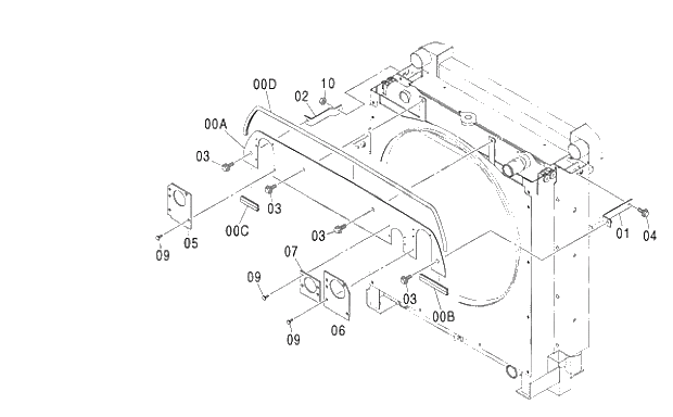 Схема запчастей Hitachi ZX240LC-3G - 013 RADIATOR COVER 01 UPPERSTRUCTURE