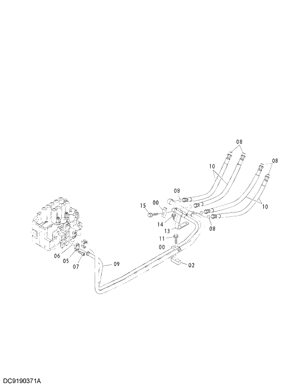 Схема запчастей Hitachi ZX250H-3G - 038 MAIN PIPING (1) 01 UPPERSTRUCTURE