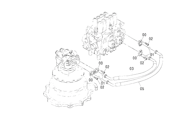 Схема запчастей Hitachi ZX250K-3G - 040 MAIN PIPING (3) 01 UPPERSTRUCTURE