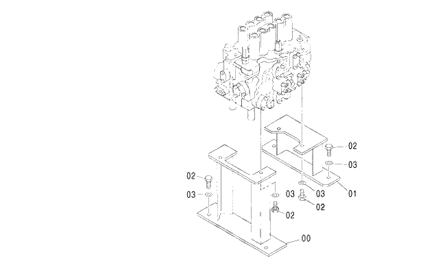 Схема запчастей Hitachi ZX240-3G - 051 CONTROL VALVE SUPPORT 01 UPPERSTRUCTURE