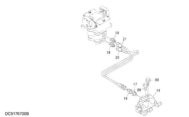 Схема запчастей Hitachi ZX250LCK-3G - 060 PILOT PIPING (F) 01 UPPERSTRUCTURE