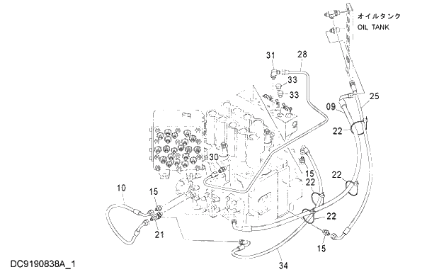 Схема запчастей Hitachi ZX250LCK-3G - 063 PILOT PIPING (I-1) 01 UPPERSTRUCTURE