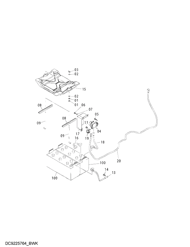 Схема запчастей Hitachi ZX240-3G - 072 ELECTRIC PARTS (A) 01 UPPERSTRUCTURE