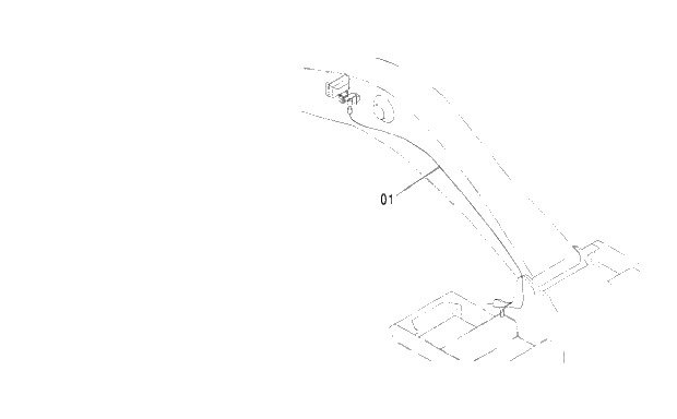 Схема запчастей Hitachi ZX240LC-3G - 082 BOOM LIGHT HARNESS (MONO-BOOM) 01 UPPERSTRUCTURE