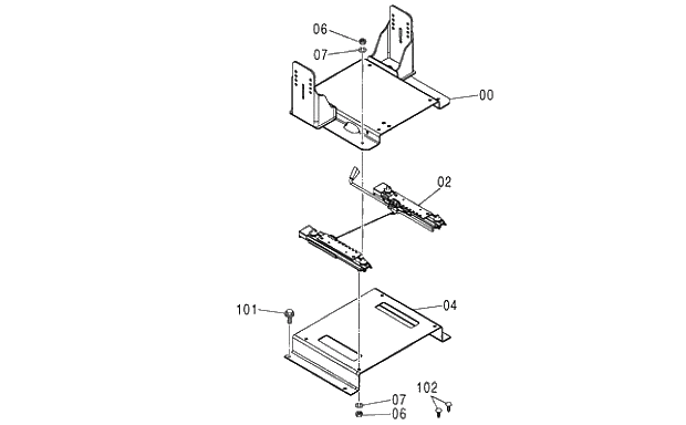 Схема запчастей Hitachi ZX250H-3G - 121 SEAT STAND (SUSPENSION) 01 UPPERSTRUCTURE