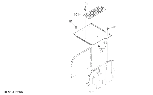 Схема запчастей Hitachi ZX250H-3G - 123 COVER (2) 01 UPPERSTRUCTURE