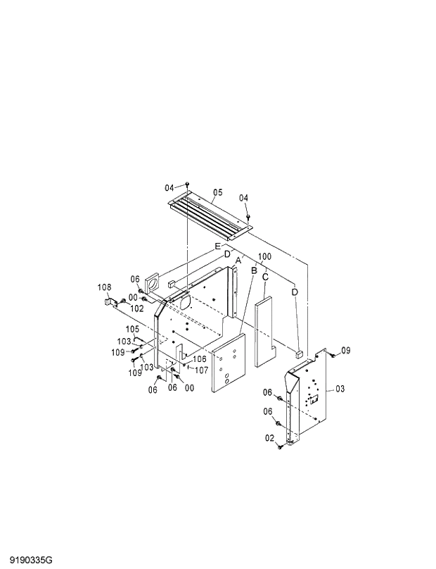 Схема запчастей Hitachi ZX240LC-3G - 126 COVER (5) 01 UPPERSTRUCTURE