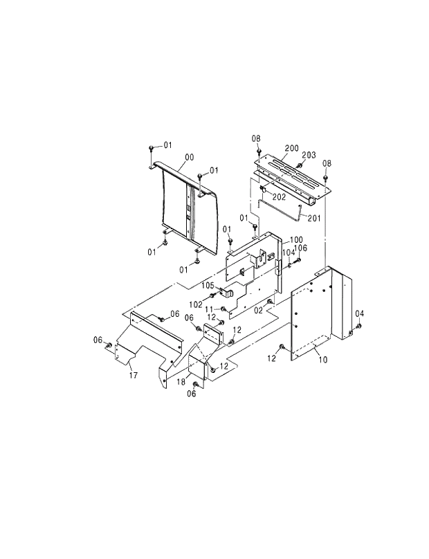 Схема запчастей Hitachi ZX240-3G - 127 COVER (6) 01 UPPERSTRUCTURE