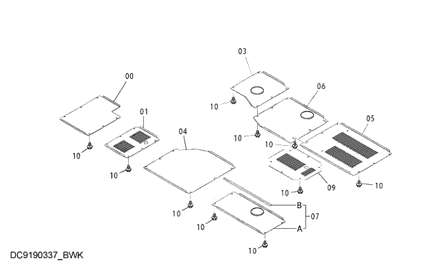 Схема запчастей Hitachi ZX240-3G - 137 UNDER COVER 01 UPPERSTRUCTURE