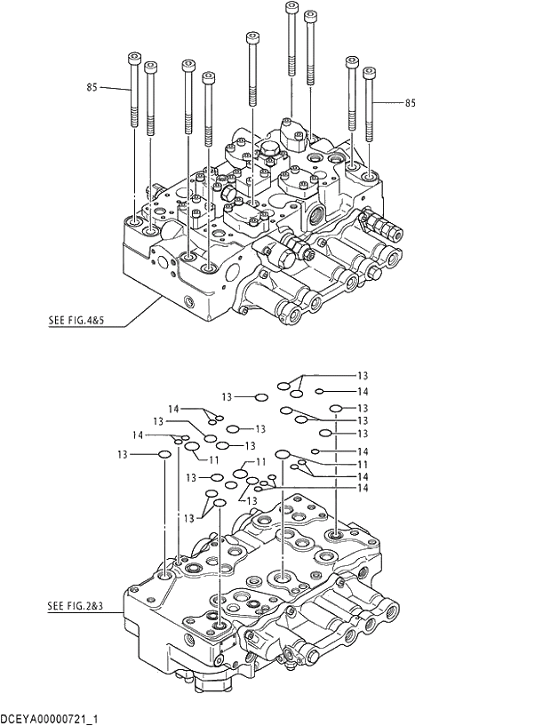 Схема запчастей Hitachi ZX280-5G - 001 VALVE;CONTROL (1-5) 03 VALVE