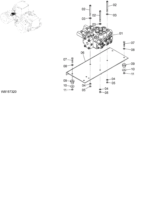 Схема запчастей Hitachi ZW180 - 155 PUMP DEVICE (000101-004999, 005101-). 06 HYDRAULIC SYSTEM