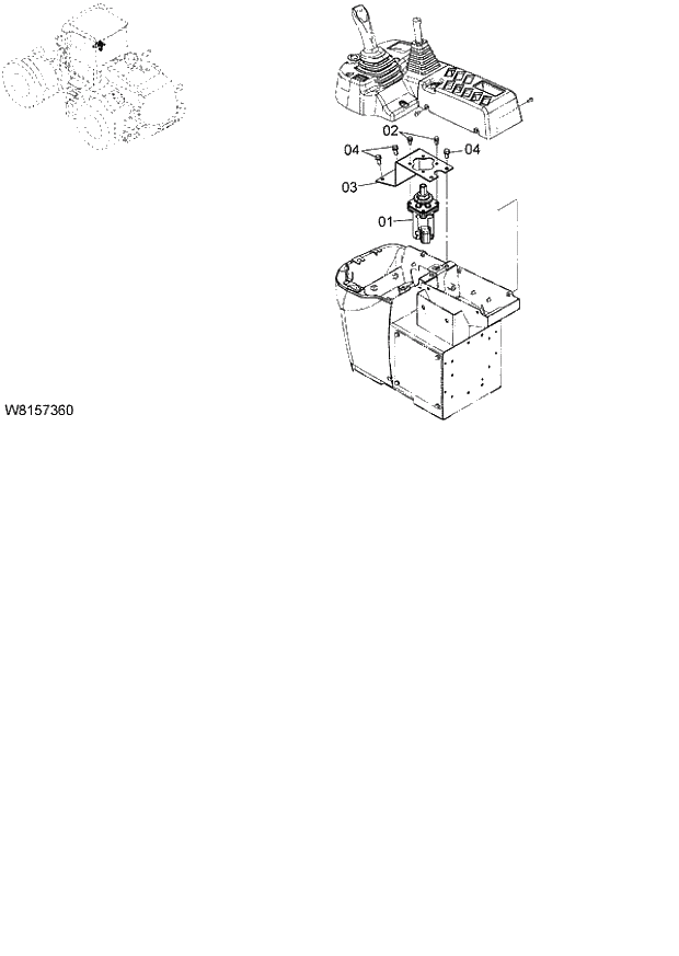 Схема запчастей Hitachi ZW180 - 160 PILOT VALVE (FOR 4-SPOOL) (4PL) (000101-004999, 005101-). 06 HYDRAULIC SYSTEM