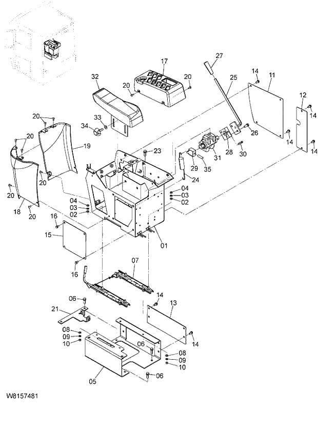 Схема запчастей Hitachi ZW180 - 180 CONSOLE (R) (000270-004999, 005170-007999, 008137-). 06 HYDRAULIC SYSTEM