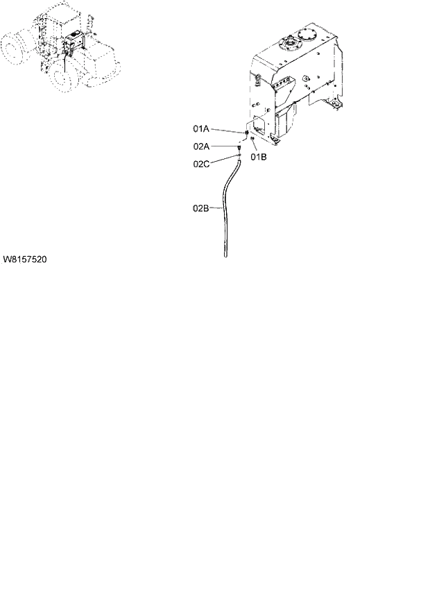 Схема запчастей Hitachi ZW180 - 188 REMOTE DRAIN (HYDRAULIC OIL) (ES) (000101-004999, 005101-). 06 HYDRAULIC SYSTEM