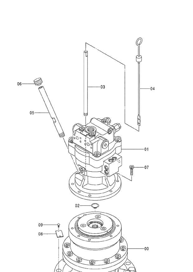 Схема запчастей Hitachi ZX140W-3 - 328 SWING DEVICE ( CEB 002353-, CED 002380-, CEA 020391-). 02 MOTOR