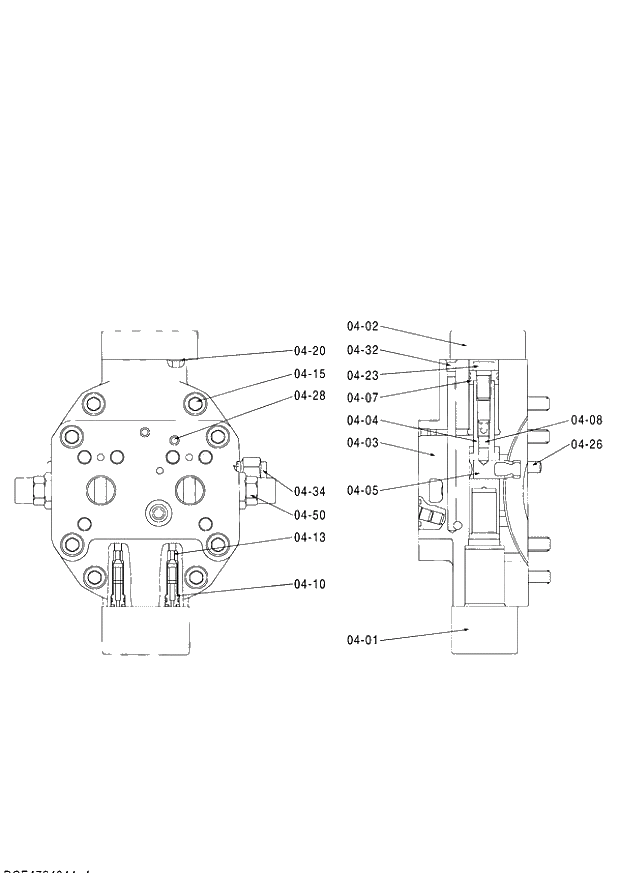 Схема запчастей Hitachi ZX140W-3 - 343 CONTROL ( CEB CED 005001-, CEA 050001-). 02 MOTOR