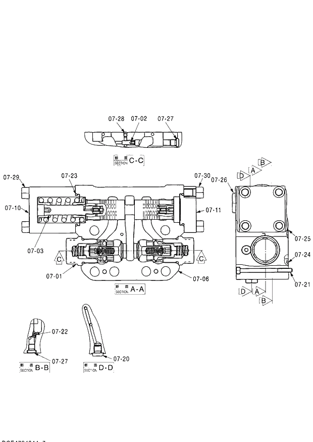 Схема запчастей Hitachi ZX140W-3 - 346 VALVE BRAKE ( CEB CED 005001-, CEA 050001-). 02 MOTOR