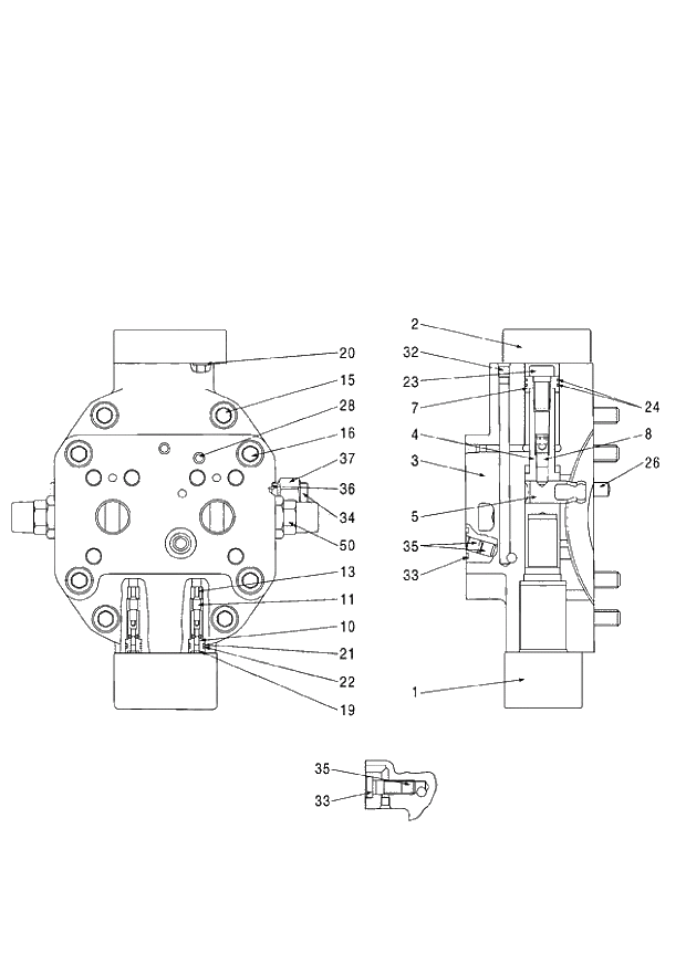 Схема запчастей Hitachi ZX140W-3 - 350 CONTROL ( CEB CED 002001-005000, CEA 020001-050000). 02 MOTOR