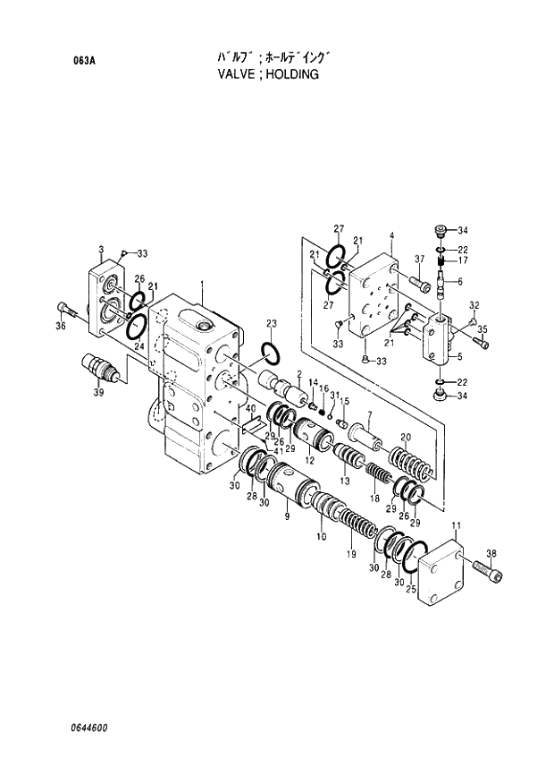 Схема запчастей Hitachi EX220-3 - 063 HOLDING VALVE. 03VALVE