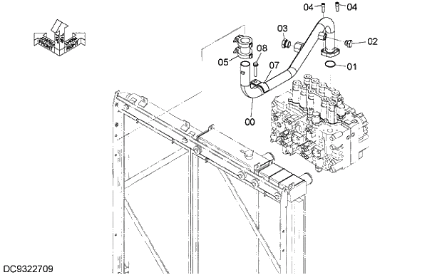 Схема запчастей Hitachi ZX350H-5G - 004 RETURN PIPING (2) 04 HYDRAULIC PIPING