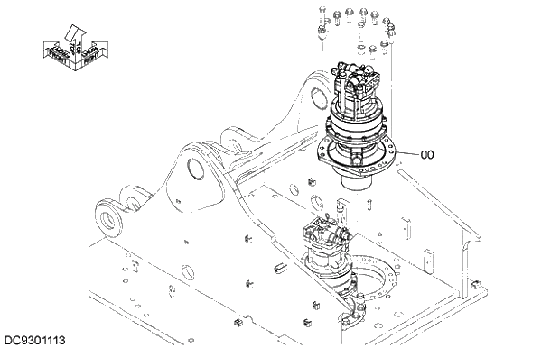 Схема запчастей Hitachi ZX470H-5G - 002 SWING DEVICE (R) 04 HYDRAULIC SYSTEM