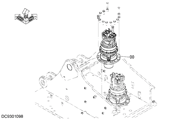 Схема запчастей Hitachi ZX470-5G - 003 SWING DEVICE (L) 04 HYDRAULIC SYSTEM