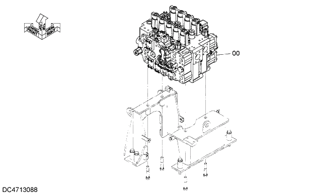 Схема запчастей Hitachi ZX470R-5G - 006 CONTROL VALVE 04 HYDRAULIC SYSTEM