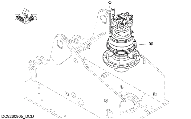 Схема запчастей Hitachi ZX210LCK-5G - 005 SWING DEVICE 03 HYDRAULIC SYSTEM