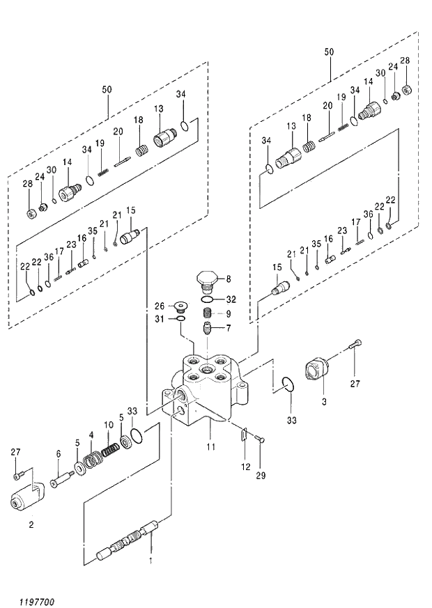 Схема запчастей Hitachi ZX140W-3 - 372 VALVE CONTROL (ASSIST) ( CEB CED 002001-,005001- CEA 020001-,050001-). 03 VALVE