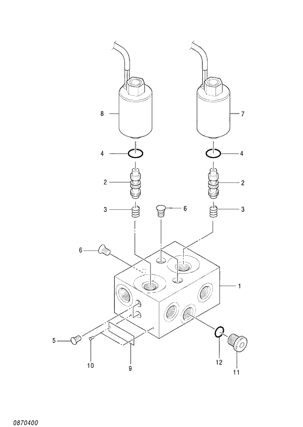 Схема запчастей Hitachi ZX140W-3 - 377 VALVE SOLENOID (FOR 2 SECTION,OUTRIGGER,BLADE) ( CEB CED 002001-,005001- CEA 020001-,050001-). 03 VALVE