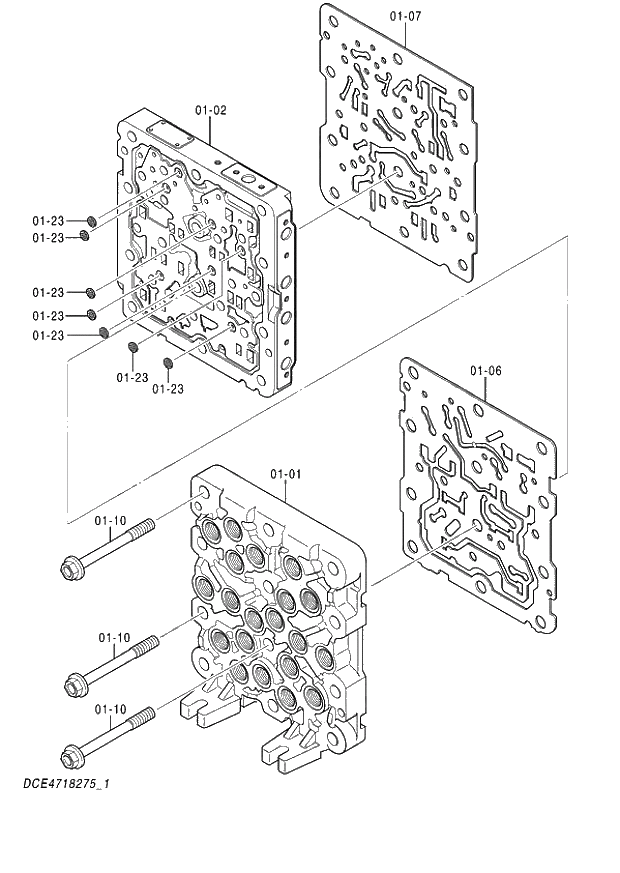 Схема запчастей Hitachi ZX140W-3 - 391 VALVE SHUTTLE (1-5) ( CEB CED 002701-,005001- CEA 020819-,050001-). 03 VALVE