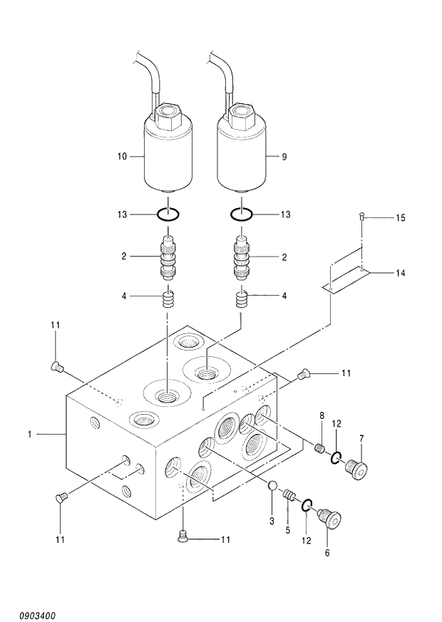 Схема запчастей Hitachi ZX140W-3 - 397 VALVE FLOW CONTROL ( CEB CED 002001-,005001- CEA 020001-,050001-). 03 VALVE