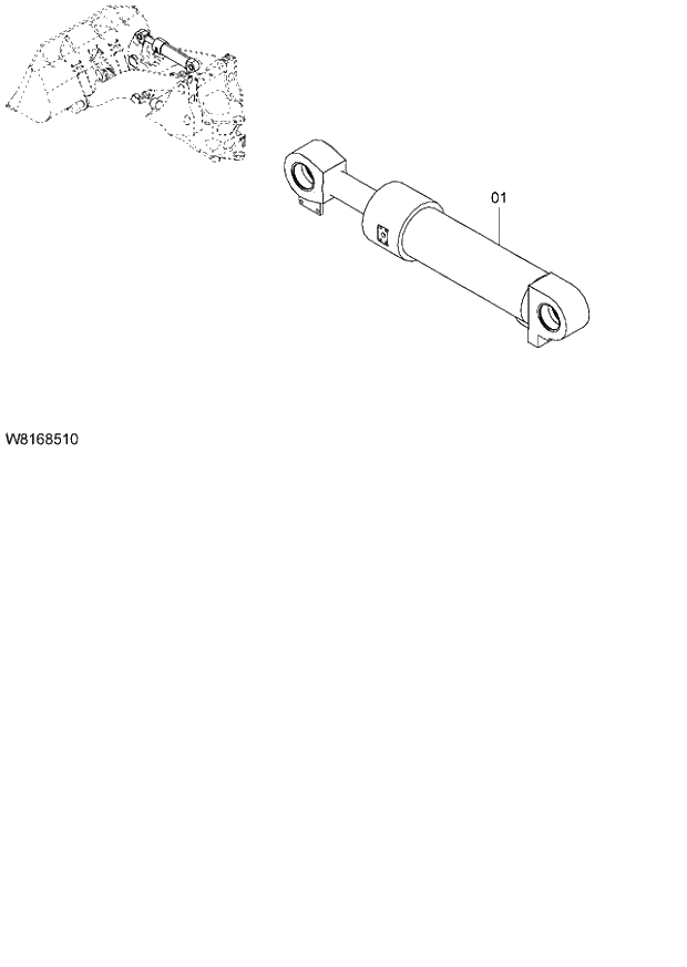 Схема запчастей Hitachi ZW220 - 224_BUCKET CYLINDER (000101-004999, 005101-). 07 LOADER ATTACHMENT