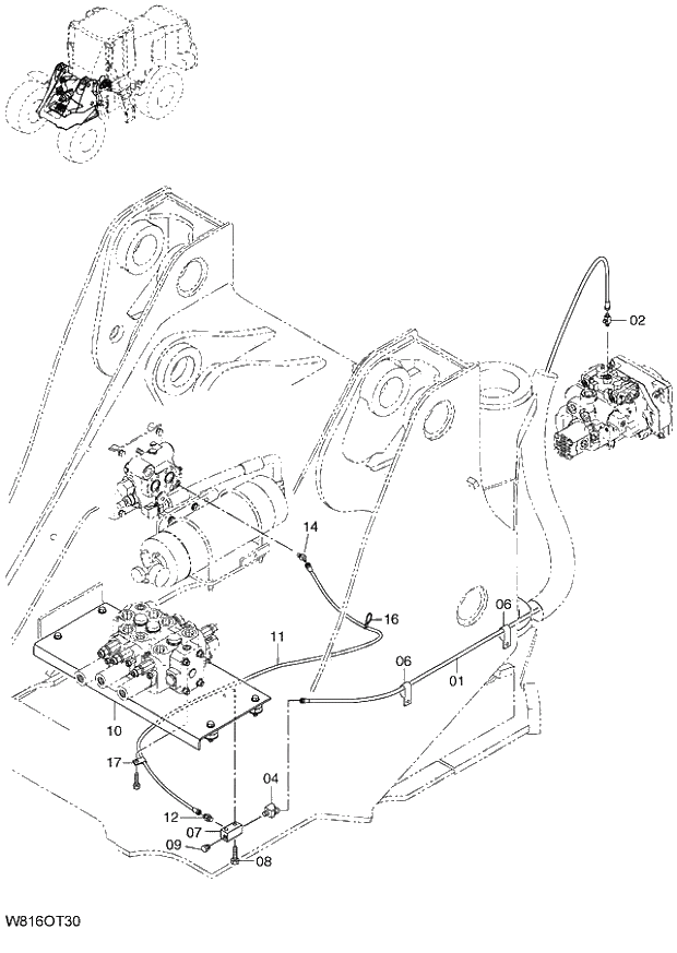 Схема запчастей Hitachi ZW220 - 246_QUICK COUPLER PARTS(1)(OTC) (000101-004999, 005101-). 07 LOADER ATTACHMENT