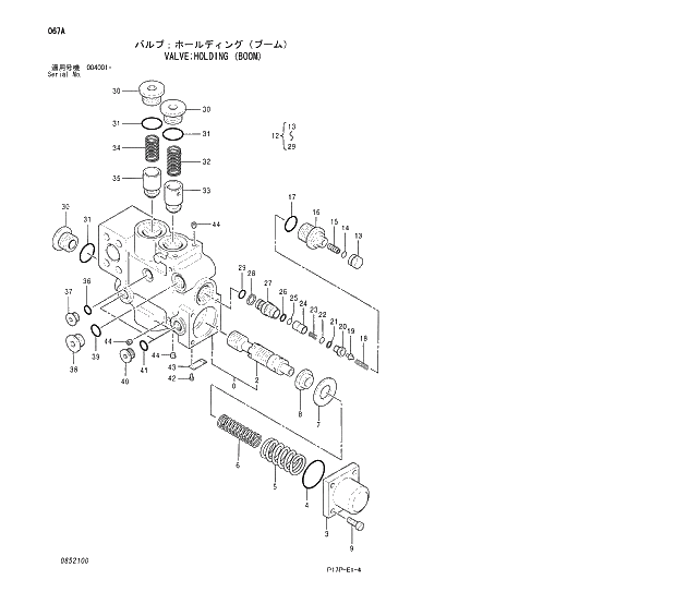 Схема запчастей Hitachi ZX600LC - 067 VALVE;HOLDING (BOOM) 03 VALVE