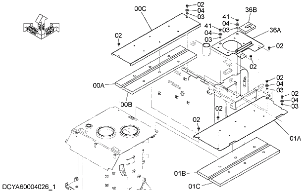 Схема запчастей Hitachi ZX470R-5G - 009 COVER (3-1) 01 FRAME,COVER