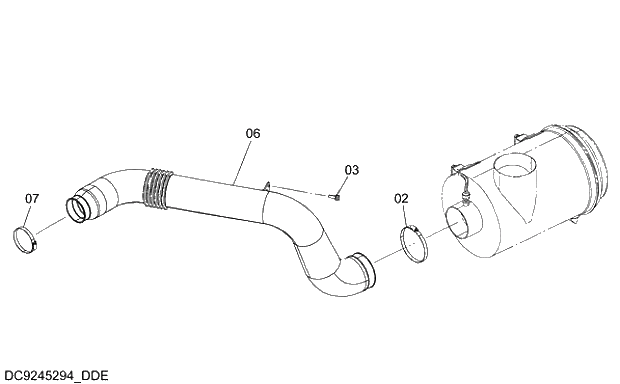Схема запчастей Hitachi ZX330-5G - 010 AIR CLEANER SUPPORT 02 ENGINE