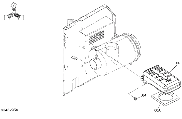 Схема запчастей Hitachi ZX350K-5G - 011 AIR CLEANER PARTS 02 ENGINE