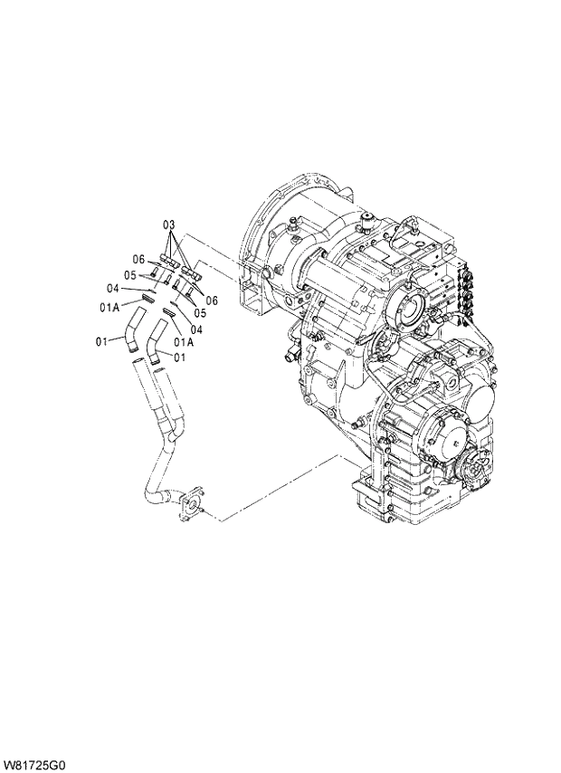 Схема запчастей Hitachi ZW310 - 014 TRANSMISSION(14-22). 05 POWER TRAIN