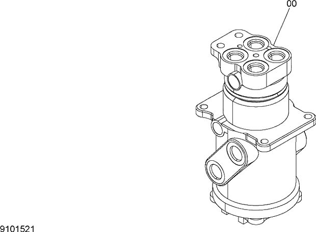 Схема запчастей Hitachi ZX330-3G - 017 CENTER JOINT 02 UNDERCARRIAGE