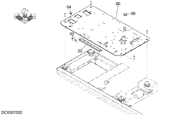 Схема запчастей Hitachi ZX210K-5G - 013 FLOOR PLATE 09 FLOOR PARTS