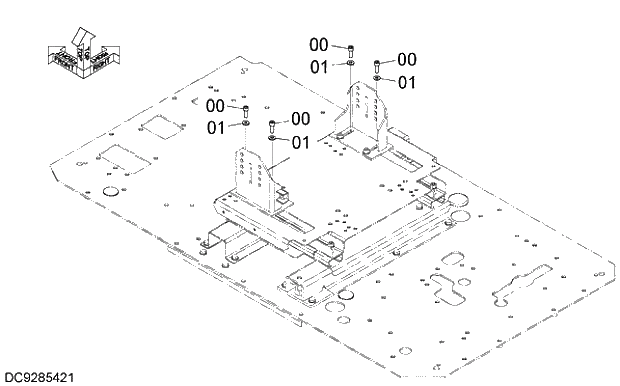 Схема запчастей Hitachi ZX210K-5G - 022 STAND PARTS 09 FLOOR PARTS