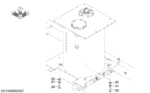 Схема запчастей Hitachi ZX350K-5G - 008 OIL TANK PARTS SUPPORT 03 HYDRAULIC SYSTEM