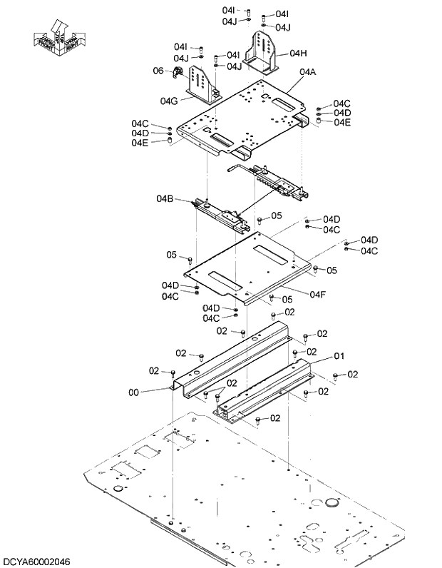 Схема запчастей Hitachi ZX240LC-5G - 031 SEAT STAND 09 FLOOR PARTS