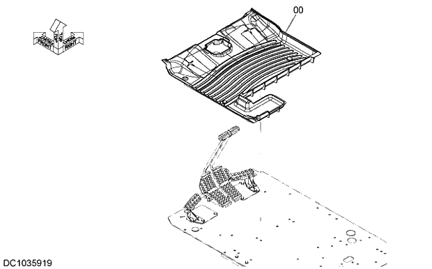 Схема запчастей Hitachi ZX250LCH-5G - 034 FLOOR MAT 09 FLOOR PARTS